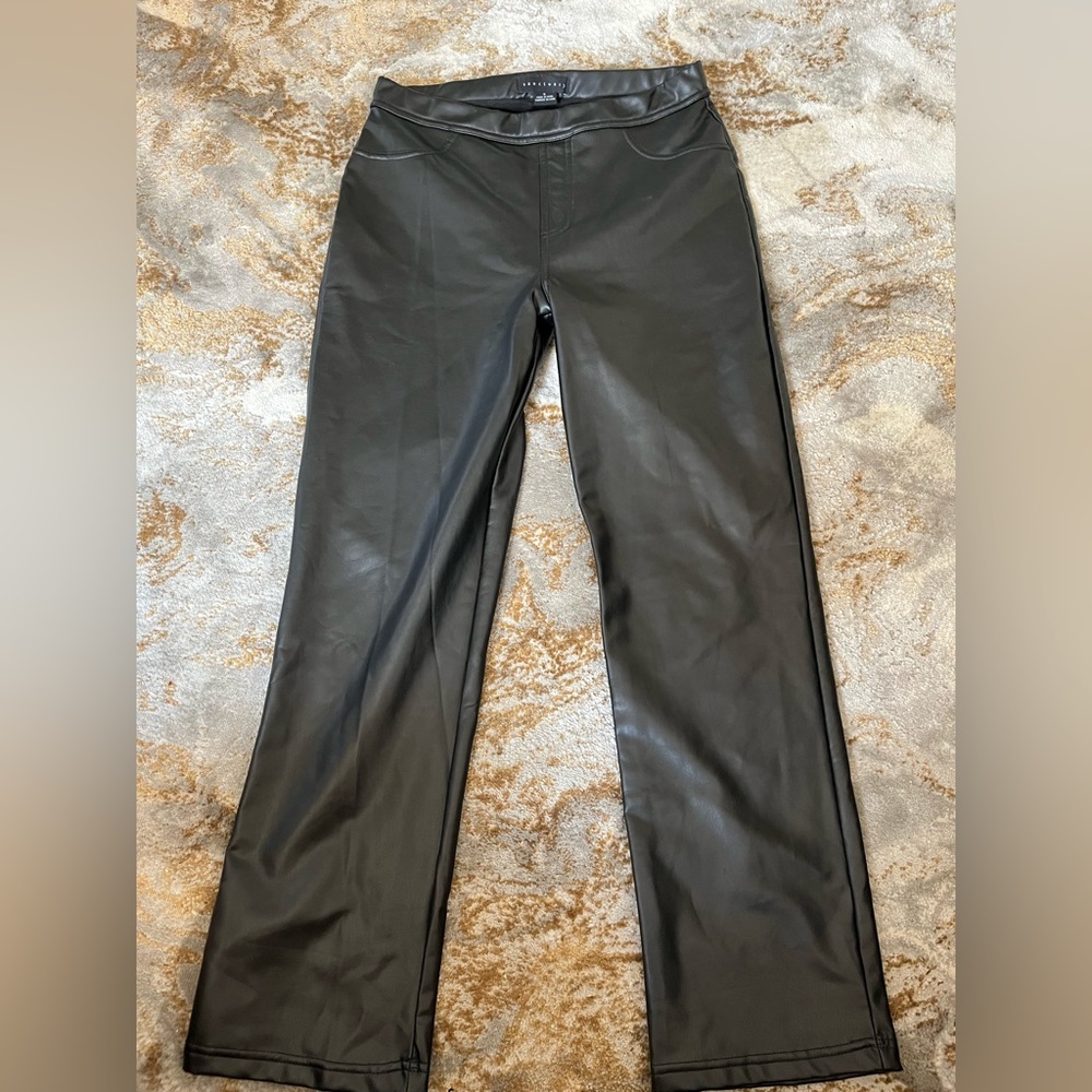 Sanctuary vegan leather straight leg ankle length
